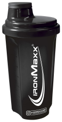 IronMaxx Eiweiß Shaker - Schwarz 700ml | Proteinshaker mit Drehverschluss, Sieb & Mess-Skala | auslaufsicher, spülmaschinengeeignet & frei vom Weichmacher BPA & DEHP 700 ml Schwarz Angebot bei HelloDeals