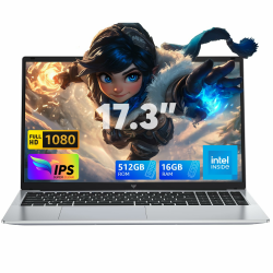 ACEMAGIC 17.3 Zoll Laptop,16GB DDR4 512GB SSD Notebook,N-97 Prozessor bis zu 3.6GHz Laptop Computer,WiFi, BT5.0, 3*USB3.2,180° Öffnen und Schließen Angebot bei HelloDeals