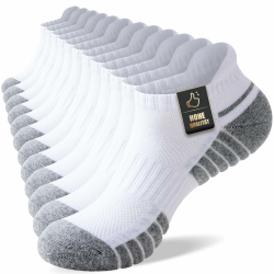SockWaddles Sneaker Socken Herren Damen, Sportsocken mit Gepolstert，Sneakersocken Atmungsaktive Baumwolle Kurze Laufsocken 35-38 39-42 43-46 47-50, Unisex, 6 Paar 43-47 Weißc01 Angebot bei HelloDeals