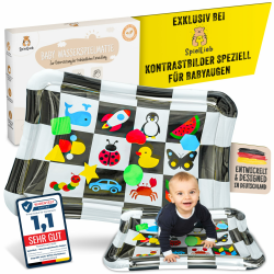 SpielLieb® Wassermatte Baby BPA frei – Babymatte XXL, Spielzeug ab 3, 6 & 9 Monate – Wasserspielmatte Baby mit Kontrastbildern – Baby Wassermatte, Bauchlage Spielzeug Baby & Montessori Matte Angebot bei HelloDeals