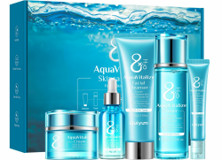 QUIYUM Gesichtspflege Set, Feuchtigkeitspflege Gesicht Damen, 5 Stück Hautpflege Set Gesicht, mit Reiniger, Toner, Serum, Augencreme, Feuchtigkeitscreme, für Frauen Männer Jugendliche Angebot bei HelloDeals