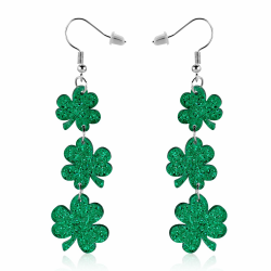 St. Patrick's Day Ohrringe, Kleeblatt Ohrringe Hängend Grün Viel Glück Schmuck St Patricks Day Accessoires Als Geschenk für Irisches Festival Party Dekoration Angebot bei HelloDeals