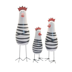 JZK 3 Stück Holz-Huhn-Ornamente, kleine Huhn-Figuren, 3er-Set, kleine Küchenfensterbank, witzige Heimdekoration, Skulptur, lustige Schreibtisch-Ornament Angebot bei HelloDeals