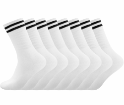 Socken Herren Damen Sportsocken 4 paar Tennissocken Weiß Lange Baumwollsocken weiss Laufsocken Arbeitssocken Schwarz Angebot bei HelloDeals