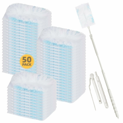 Loveco 51 Stück Kompatibel für Swiffer Staubmagnet Nachfüllpack, Einweg Magnet Staubwedel für Swiffer Duster Nachfüllung, zur Reinigen von Tierhaare Staub Schmutz (50 Tücher + 1 Teleskopgriff) Angebot bei HelloDeals