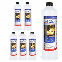 Fast X Bio Ethanol 6x1L - 100% Natürlich, für Ethanolkamine & Alkoholbrenner. Umweltfreundlich & geruchsfrei, sicher für Raum- & Gartenfeuer mit rückstandsloser Verbrennung Angebot bei HelloDeals
