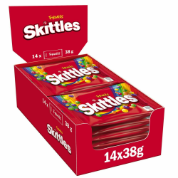 Skittles Crazy Fruits, Fruchtbonbons Großpackungen 14 x 38, Kaubonbons mit Fruchtgeschmack, Vegane Snacks (532g) Angebot bei HelloDeals