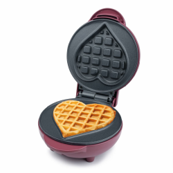 Korona 41006 Mini-Herzwaffeleisen | Belgische Waffel in Herzform ca. 9,5 cm | Für Zwischendurch, Party oder Kindergeburtstag | Geeignet für Waffeln am Stiel | Retro-Design | 550 Watt max. Angebot bei HelloDeals