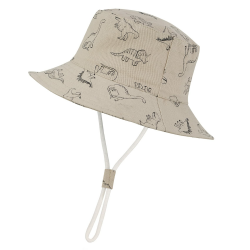Durio Baby Sonnenhut Atmungsaktiv Sommerhut Kinder Fischerhut UV-Schutz Unisex Cap mit Verstellbarem Bindebändern 2-4 Jahre Khaki mit Dinosaurier Angebot bei HelloDeals