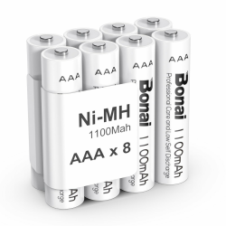 BONAI Akku AAA 1100mAh 8 Stück Wiederaufladbare Batterien hohe Kapazität 1,2V Micro AAA Accu NI-MH Aufladbare Akkubatterien HR03 Rechargeable Battery geringe Selbstentladung Angebot bei HelloDeals