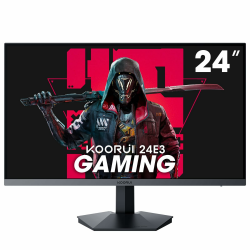 KOORUI 24 Zoll Gaming Monitor 165Hz, IPS, 1080p, 1ms, kompatibel Adaptive-Sync G-sync, Rahmenlos, HDMI, DisplayPort, Neigungsverstellbar, Augenpflege, VESA-Wandmontage, schwarz Angebot bei HelloDeals