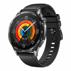 HUAWEI Watch GT 5 46 mm Smartwatch, Kunstvolles Design, Erweiterte Lauf- und Fahrradfunktionen, Gesundheitsmonitoring, Bis zu 14 Tage Akkulaufzeit, Kompatibel mit iOS & Android, Schwarz Angebot bei HelloDeals