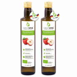 GreatVita Bio Apfelessig 1 Liter | Naturtrüb & ungefiltert mit Essigmutter - 100% Bio Qualität aus kontrolliert biologischem Anbau | Frei von künstlichen Zusatzstoffen, Rohkostqualität Angebot bei HelloDeals