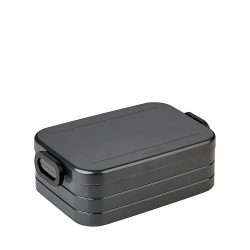 Mepal Brotdose Midi – Brotdose To Go - Lunchbox für 2 Sandwiches oder 4 Brotscheiben - Meal Prep Box - Brotdose Erwachsene - Essenbox mit Unterteilung - Nordic black Angebot bei HelloDeals