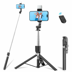Singhere Selfie Stick Stativ mit Fülllicht, 180 cm Ausziehbares Handy Stativ mit Abnehmbarer Fernbedienung, 360° Drehbarer StativStänder für iPhone, Samsung und Android-Smartphones Angebot bei HelloDeals