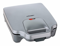 Cloer 6269 Sandwichmaker XXL, 1800 W, für 4 Sandwiches, American Toast, XXL-Füllung, optische Fertigmeldung, Silber Angebot bei HelloDeals