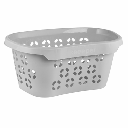 keeeper Wäschekorb mit Hüftstütze, Luftdurchlässiges Dekor, 30,5 l, Anton, Nordic Grey Angebot bei HelloDeals