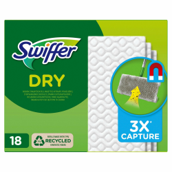 Swiffer Bodenwischer Boden Staubtücher Nachfüllpack 18 Tücher, Nimmt 3x Mehr Staub & Haare Auf Und Schließt Diese Ein Im Vgl. Zu Einem Herkömmlicher Besen Angebot bei HelloDeals