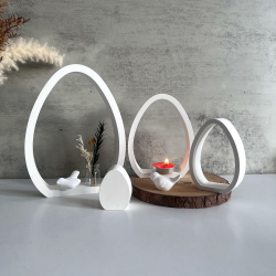 Silikonform Ostern, Silikonformen Gießformen Ostern, Silikonform Osterei Gipsformen zum Gießen Ostereier Gießformen Silikon Silikonform Frühling für DIY Osterdeko Frühlingsdeko (B) Angebot bei HelloDeals