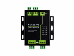 Waveshare Industrial Grade 2-Ch CAN to Ethernet Server, 2-Ch CAN + RS485 + Ethernet Port, Supports CAN Repeater/CAN to RS485, Dual Socket, Aluminium Alloy Case, Wall-Mount Support Angebot bei HelloDeals