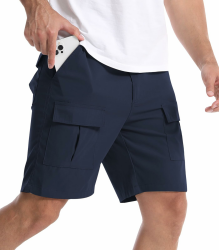 Suwangi Kurze Hosen Herren Bermuda Cargo Shorts Leichte Sommer Bequemem Kurze Elastische mit Taschen Angebot bei HelloDeals