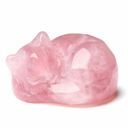 XIANNVXI Rosenquarz Stein Katzen Geschenke für Frauen Katze Rosa Deko Rosenquarz Kawaii Katze Geschenk für Katzenliebhaber Lucky Cat Angebot bei HelloDeals