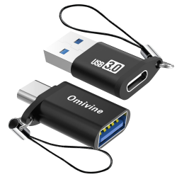 Omivine USB auf USB C Adapter, USB C auf USB Adapter, USB Typ C auf USB 3.0 Adapter mit Schlüsselband, USB A auf C 5 Gbps Datensync Adapter (Stil 4) Angebot bei HelloDeals