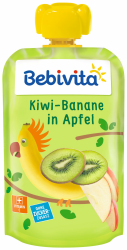 Bebivita Drück Mich Quetschbeutel, Drück Mich Kiwi-Banane in Apfel, 6er Pack (6 x 120 g) Angebot bei HelloDeals