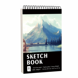 KINSPORY Skizzenbuch, 100 Seiten (50 Blatt), DIN A4 – 21 x 29 cm, 100 g/m², Spiralgebundenes Skizzenbuch für Kinder, Künstler und Profis für Zeichnungen und Skizzen Angebot bei HelloDeals