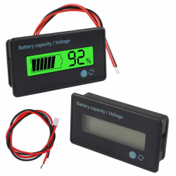 GTIWUNG 2 Stücke DC 12V 24V 36V 48V 60V 72V 84V Batterie Messgerät, Batteriekapazität Spannung Meter, Batterie Kapazität Monitor Gauge Indikator, Blei-Säure und Lithium Ion Batterie Indikator, Grün Angebot bei HelloDeals