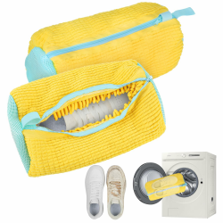 schuhwaschbeutel waschmaschine 2 Stück Multi Schutz schuhbeutel waschmaschine wiederverwendbarer sneaker waschbeutel für alle Schuharten und -größen,schonen sowohl Schuhe als auch Waschmaschine (Gelb) Angebot bei HelloDeals