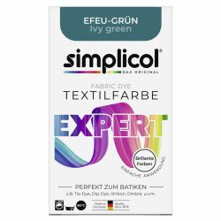 simplicol Textilfarbe expert Efeu-Grün | Perfekt zum Batiken und für kreative DIY-Projekte | Einfache Anwendung | Farbpulver | 150 g Angebot bei HelloDeals