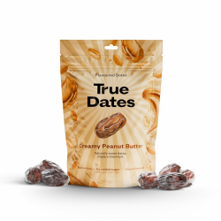 True Dates - Creamy Peanut Butter | natürlich aromatisierte Datteln | Erdnussbutter | 100 g Angebot bei HelloDeals