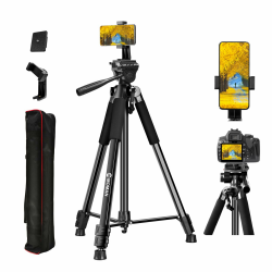 Moman Stativ Kamera, TP71T Aluminium Dreibeinstative mit Kopf 180cm Höhe DSLR Fotostativ Maximale Tragfähigkeit 5KG Verstellbares Tragbares Reisestativ, Leichte Tripod Ständer für Handys Angebot bei HelloDeals