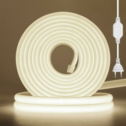 Wisada COB Neon LED Streifen, AC220-240V 288LEDs/m Superhell Flexible FCOB LED Leuchtband (Schnitt alle 50cm), COB LED Band mit Stromkabel für Weihnachten, Party Heim DIY Deko (Naturweiß, 9M) Naturweiß 9m Angebot bei HelloDeals