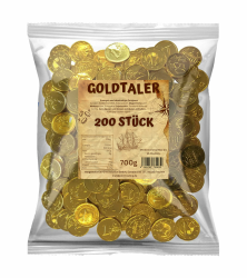 Goldtaler aus Schokolade 200 Stück I ideal für Schatzsuchen, Kindergeburtstage oder als Mitgebsel I Euromünzen als Wurfmaterial für Karneval und Fasching Angebot bei HelloDeals
