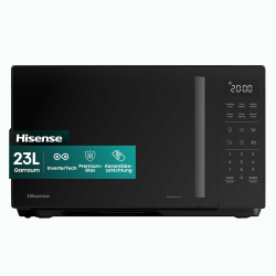 Hisense H23MOBS4HI Mikrowelle /23 L /900W /InverterTech/Keramikbeschichtung/Premium Glass/Maßgeschneidert, Mehrphasiges Kochen/Auftaufunktion/Zehn Powerstufen/Kindersicherung/Schwarz Angebot bei HelloDeals