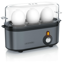 Arendo - Edelstahl Eierkocher Threecook - Egg Cooker - EIN AUS-Schalter - Wählbarer Härtegrad - 210 W - 1-3 Eier - GS - BPA-frei Angebot bei HelloDeals