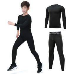 Leeboom Thermounterwäsche Kinder Fußball Thermohose Kinder Funktionswäsche Atmungsaktiv Skiunterwäsche Kinder Thermounterwäsche Sport Schnell Trockend Sportunterwäsche Kinder Fussball Unterwäsche Angebot bei HelloDeals