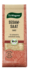 BioWagner - Bio Sesamsaat ganz | für asiatische Gerichte oder als Topping für Salate oder Müsli | naturbelassene Bio-Zutaten | recyclebare Verpackung | 60 g Angebot bei HelloDeals