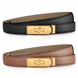 YUGDRUZY Skinny Beidseitig Ledergürtel Damen, Dekorativen Taillengürtel Damen Gürtel Damen Schmaler Gürtel Damen Taillengürtel Gürtel Mode Gürte Dupes für Kleider Hosen Jeans, Geschenke für Frauen Angebot bei HelloDeals