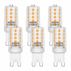 AGOTD G9 LED Lampe warmweiß 3000K, LED Leuchtmittel 3W entspricht 30W 40W Halogenlampe, Enegiesparende G9 Glühbirne kein Flackern, nicht dimmbar, 6er Set Angebot bei HelloDeals