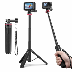 51CM Mini Stativ für Action Camera, ULANZI MT-72 Tragbar Reise Vlog Stativ Ständer mit 4-teilige Verlängerungsstange, Mini Selfie Stick Stativ für Max/DJI Osmo Action Camera Angebot bei HelloDeals