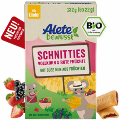 Alete Bio Schnitties Vollkorn Und Rote Früchte 6 x 22 g Angebot bei HelloDeals