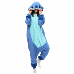 LABULA Tieroutfit Cosplay Jumpsuit Pyjamas Unisex Erwachsene Tierkostüme Stitch-blau M Angebot bei HelloDeals