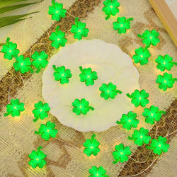 St patricks day kleeblatt glücksbringer lichterkette,2M 20 led lichterkette, kleeblatt deko grün led lichterkette innen,geeignet für st. patricks day Innen- und Außen deko Kleeblattlampe-20led Angebot bei HelloDeals