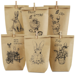 Geschenktüten zu Ostern, 12 Stück Bedruckte Ostertüten zum Befüllen, Osterhase Papiertüten Set für Osternest Dekoration und Mitgebsel, zum Verpacken von Geschenken für Kinder und Erwachsene Angebot bei HelloDeals