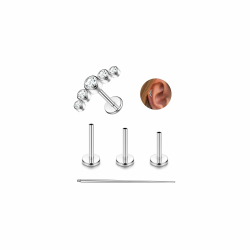 YADOCA G23 Titan Helix Piercing Tragus Ohrringe Innengewinde Labret Conch Piercing Hypoallergen Helix Ohrringe Piercing Ohr Silber Gold Tragus Piercing Schmuck Angebot bei HelloDeals