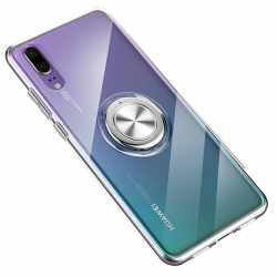 SORAKA Durchsichtige Hülle für Huawei P20 mit 360 Grad drehbarem Ringständer Weicher TPU transparenter Schutzhülle mit Metallplatte für Handyhalterung Auto KFZ Magnet Stoßdämpfung Angebot bei HelloDeals