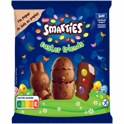 NESTLÉ SMARTIES Easter Friends, osterliche Figuren aus zartschmelzender Milchschokolade mit cremiger Füllung und bunten SMARTIES Mini Schokolinsen, 1er Pack (1 x 65g) Angebot bei HelloDeals